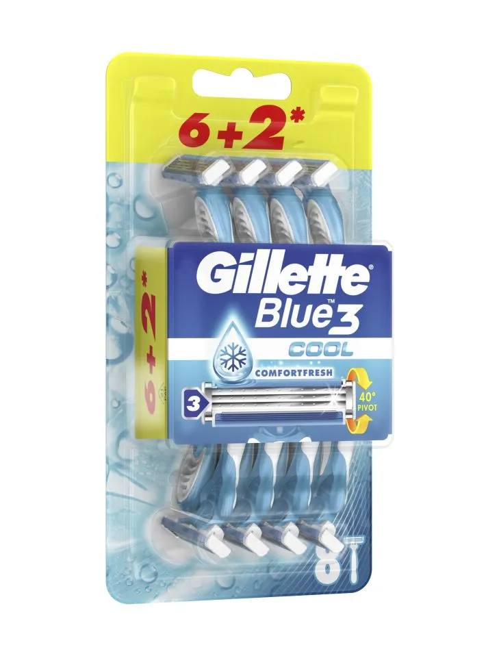 Gillette Blue3 Cool pánské jednorázové holítko 6+2 ks
