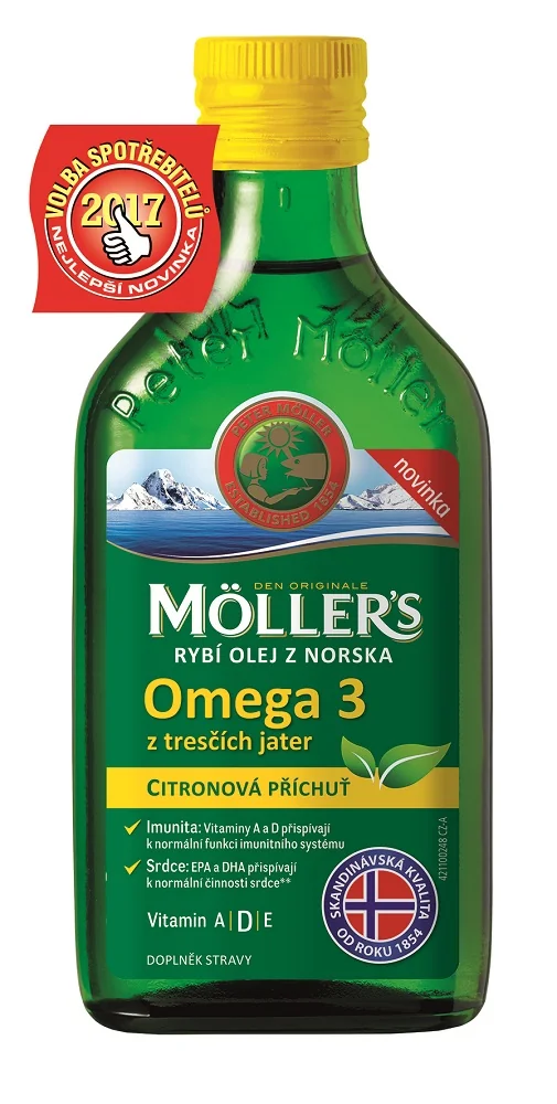 Mollers Omega 3 Rybí olej Citron 250 ml