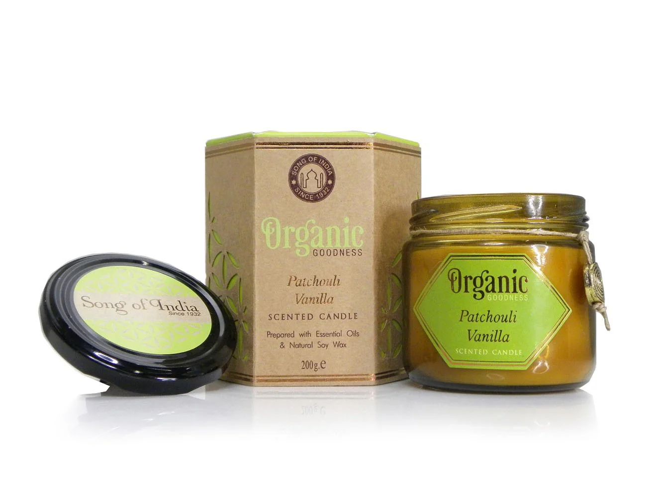 Song of India Vonná svíčka Organic Goodness - Patchouli and Vanilla