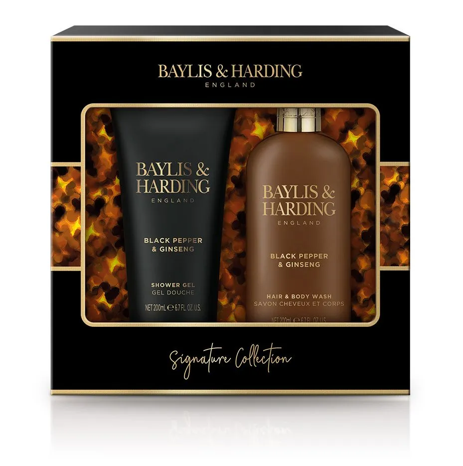 Baylis & Harding Duo péče o tělo pro muže Black Pepper & Ginseng 2 ks