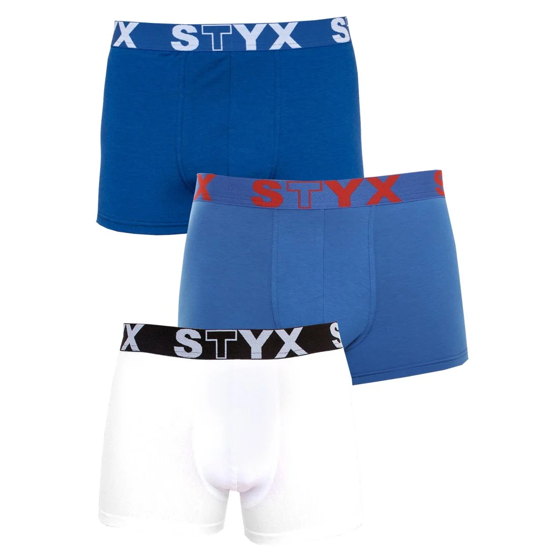 Styx 3PACK pánské boxerky sportovní guma nadrozměr vícebarevné (R9676861) 3XL