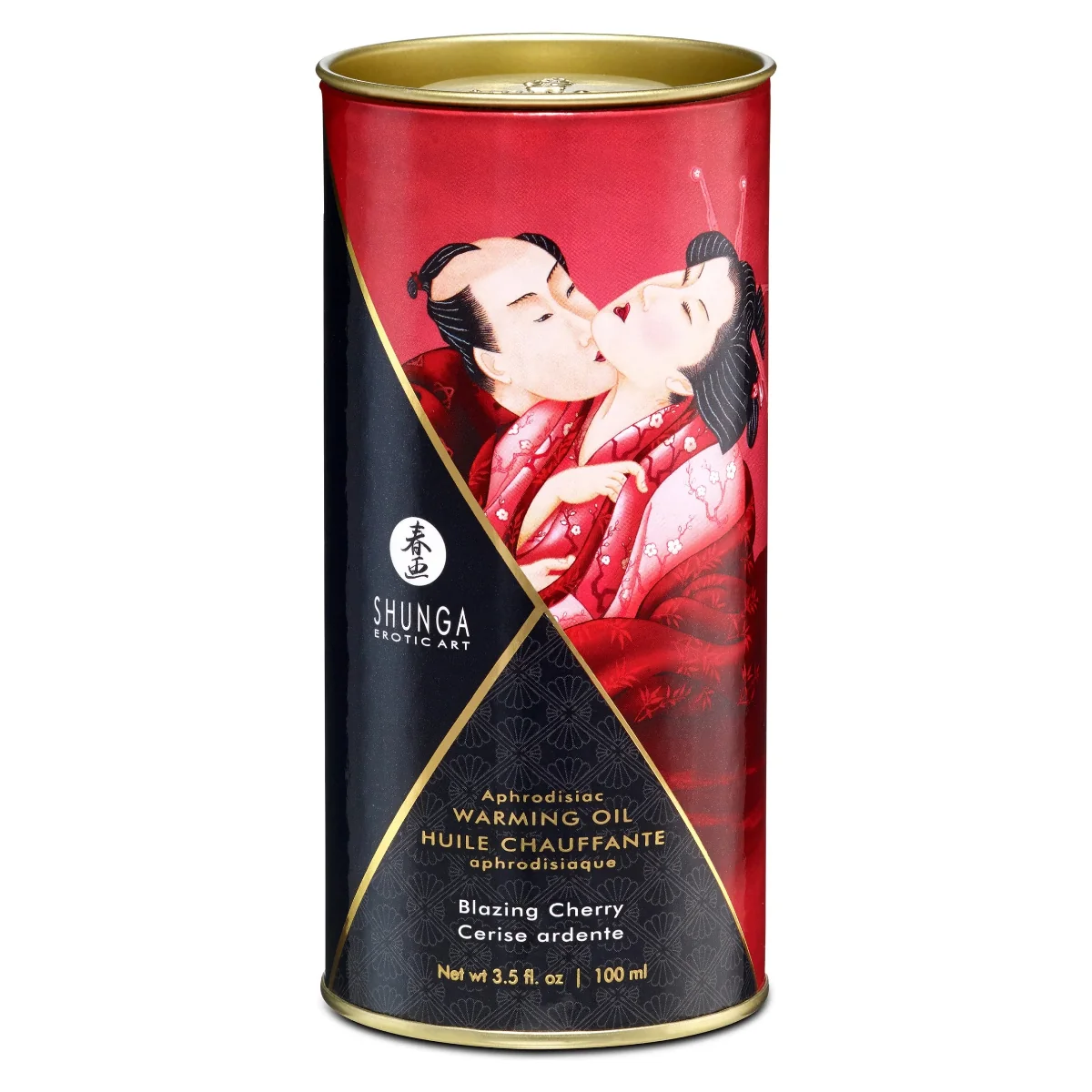 Shunga Aphrodisiac Warming Oil, třešeň, 100 ml