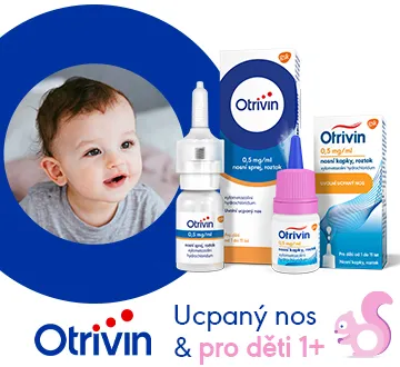 Otrivin 0,5 mg/ml nosní kapky 10 ml. Ucpaný nos & pro děti 1+.