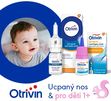 Otrivin 0,5 mg/ml nosní sprej 10 ml. Ucpaný nos & pro děti 1+.