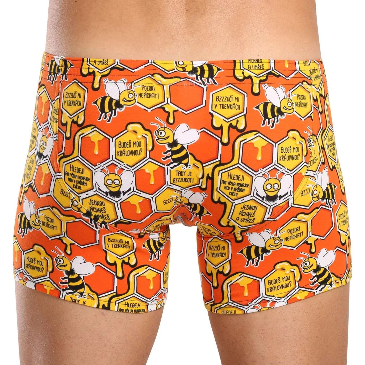 Styx Pánské boxerky long art klasická guma včelky (F1654) L