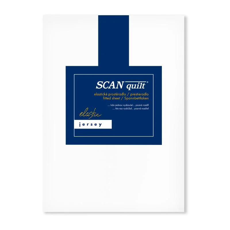 SCANquilt napínací prostěradlo JERSEY ELASTIC LYCRA bílá 90 x 200 cm (výška matrace do 30 cm)