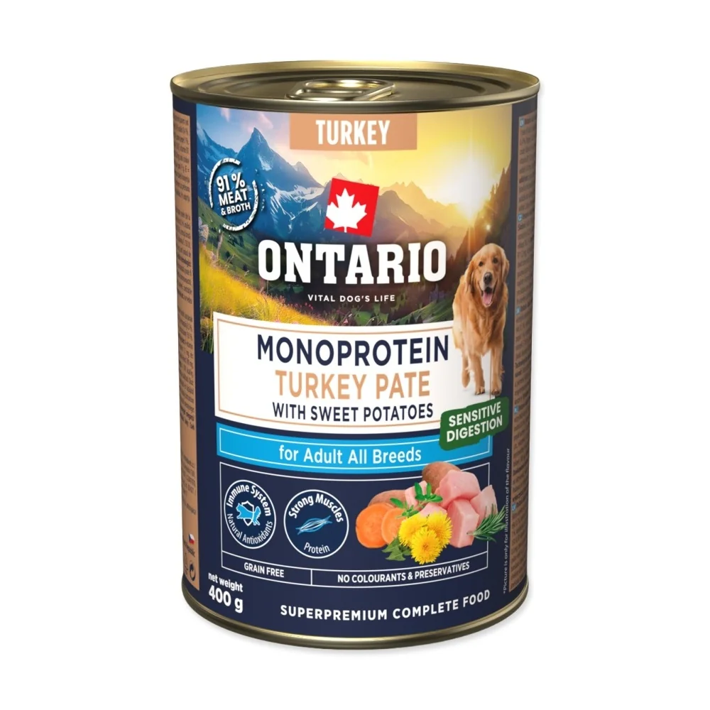 Ontario Adult monoprotein krůtí pate s batáty konzerva 400 g