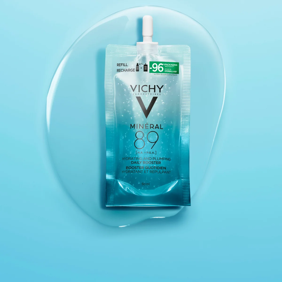 Vichy Minéral 89 Hydratační a vyplňující denní booster náhradní náplň 50 ml