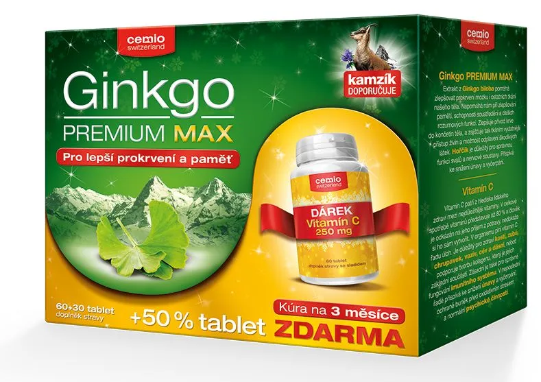Cemio Ginkgo Premium Max tbl.60+30 Vánoce 2016