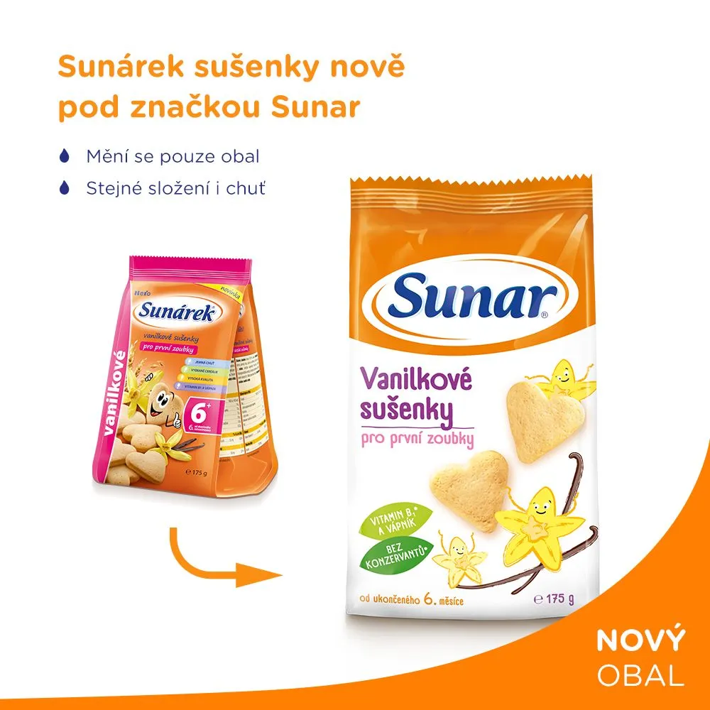 Sunar Vanilkové sušenky 175 g