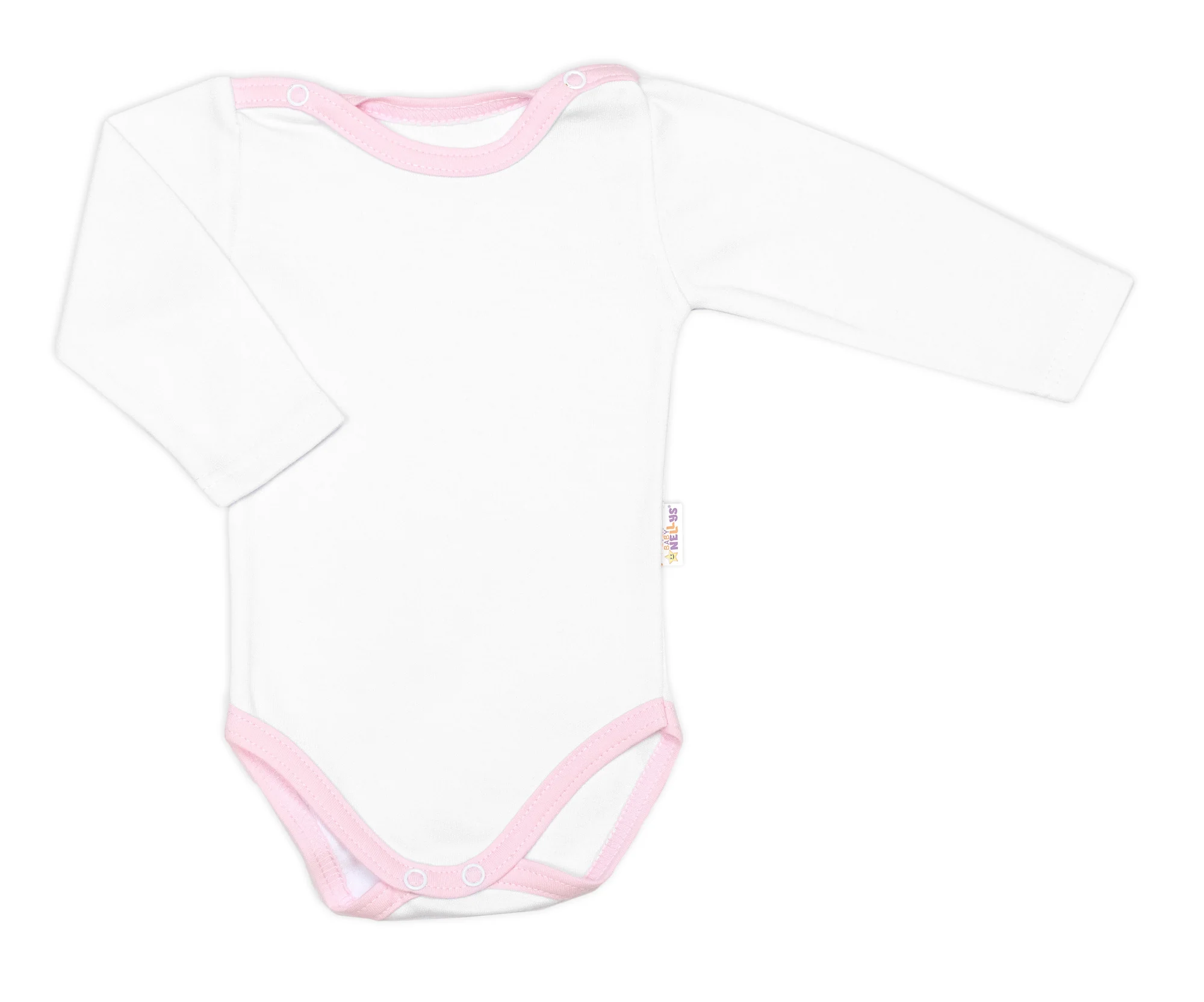 Baby Nellys Žebrovaná sada, Star 5D, body, polodupačky, kabátek, čepička - růžová, bílá,68