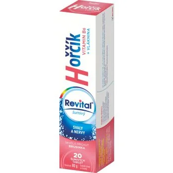 Revital Hořčík + vitamin B6 brusinka 20 šumivých tablet