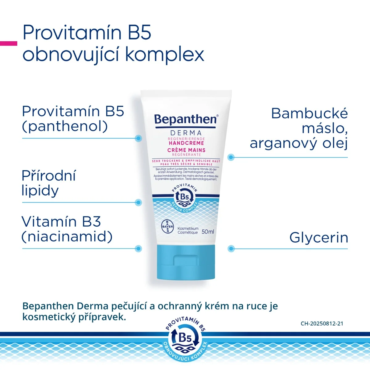 Bepanthen Derma pečující a ochranný krém na ruce 50 ml