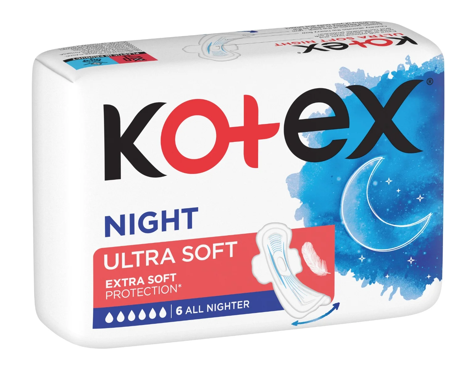 Kotex Ultra Soft Night vložky 6 ks
