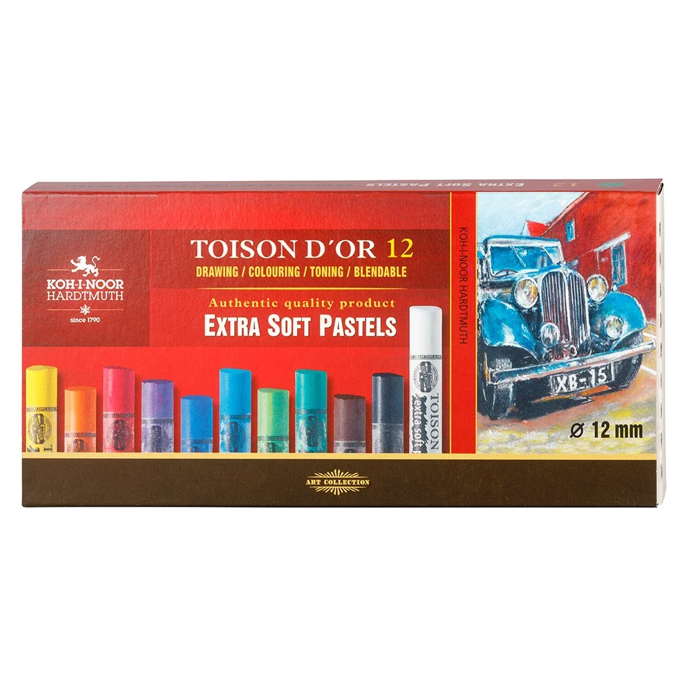 KOH-I-NOOR TOISON D´OR EXTRA SOFT 8552/12 - prašné křídy - 12 ks