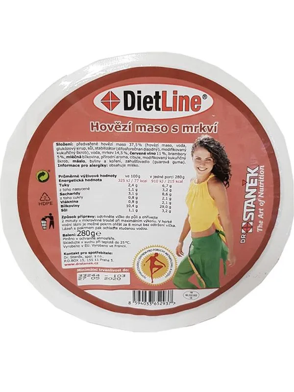 DietLine Hovězí maso s mrkví 280 g