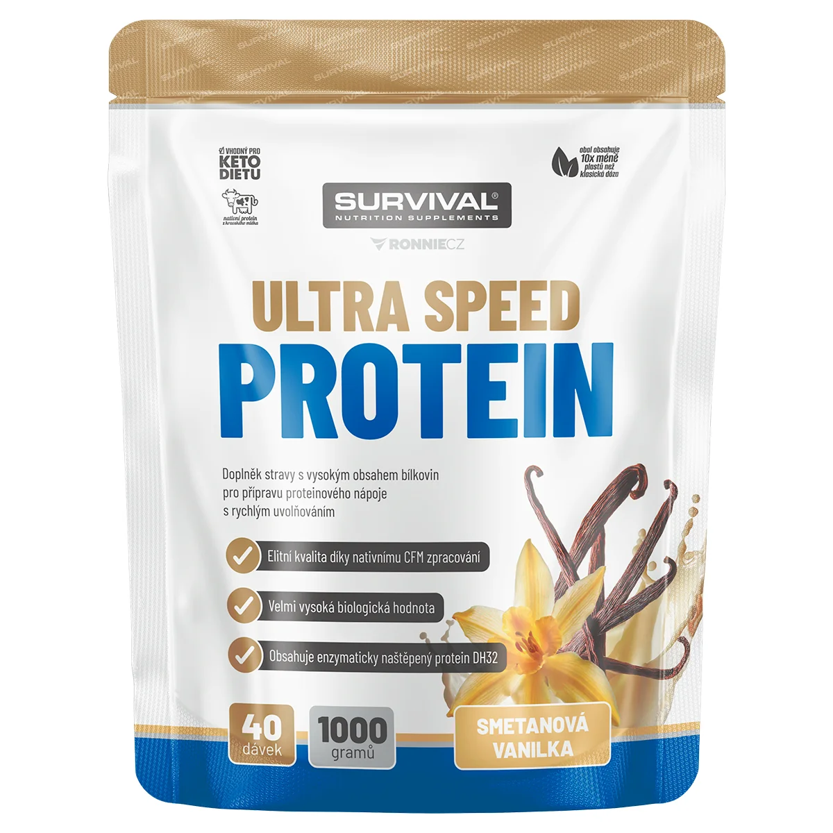 Survival Ultra Speed Protein 1000 g smetanová vanilka