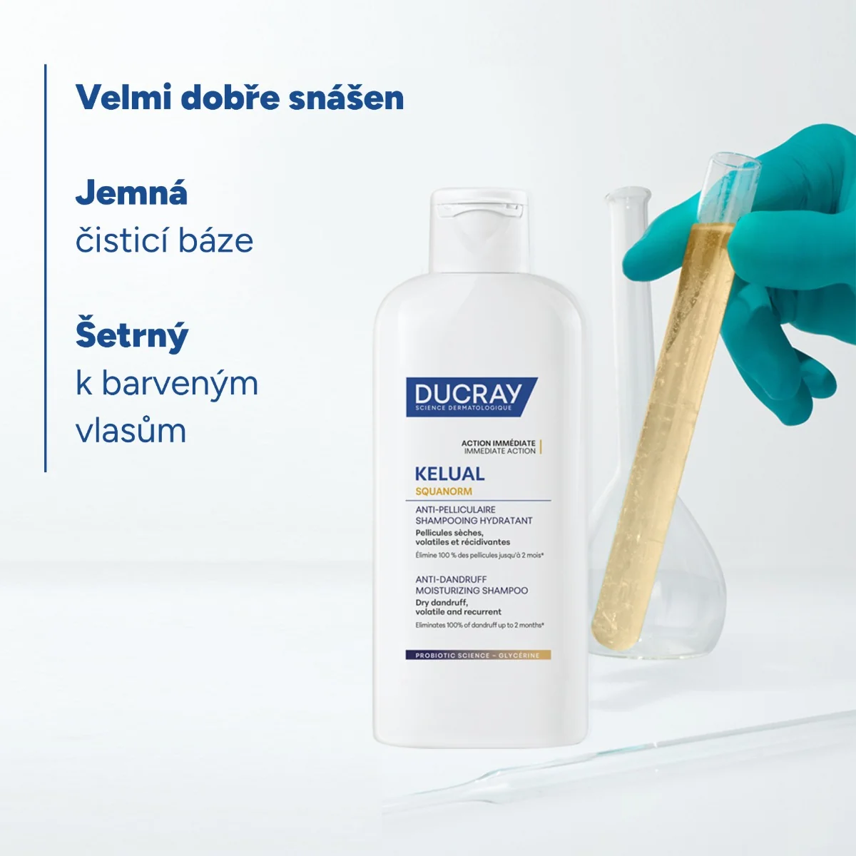 Ducray Kelual Squanorm Šampon hydratační na suché lupy 200 ml