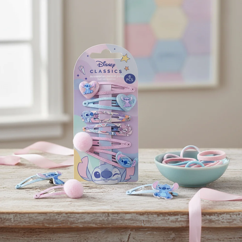 Cerdá Sada kovových sponek Stitch 6 ks