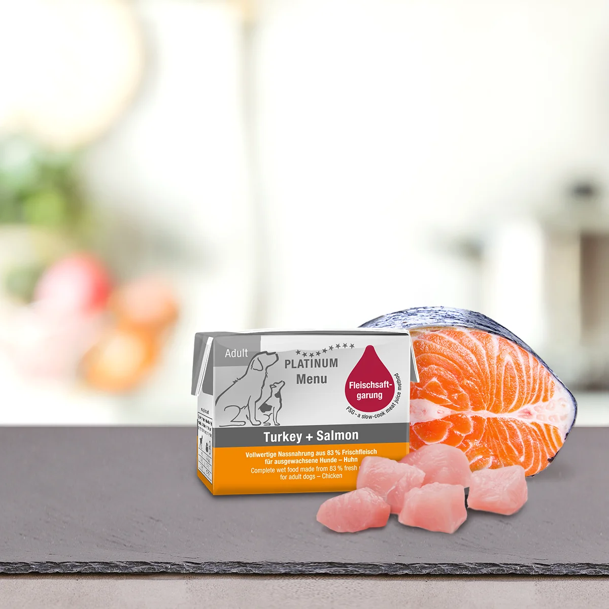 Platinum Menu Turkey + Salmon - Krocan + Losos 90 g