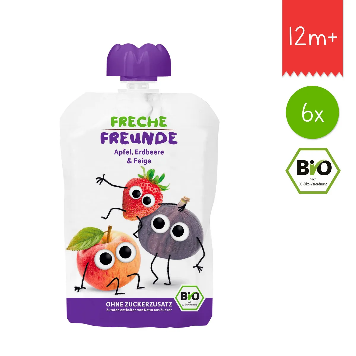 Freche Freunde BIO Kapsička jablko jahoda a fík 6x100 g