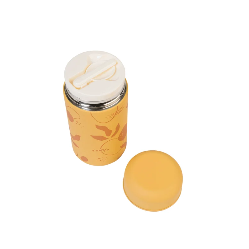 Saro Baby nerezová termoska na jídlo 500ml Mustard