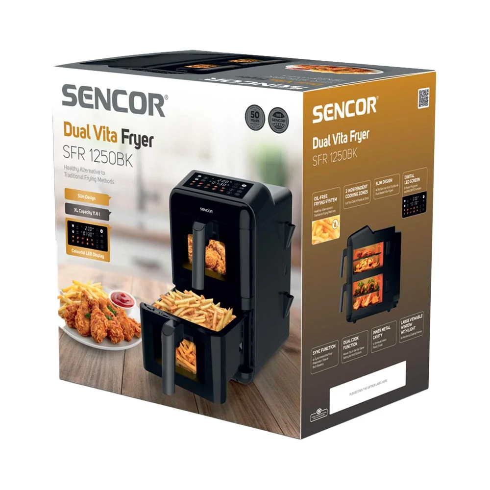 SENCOR SFR 1250BK horkovzdušná fritéza