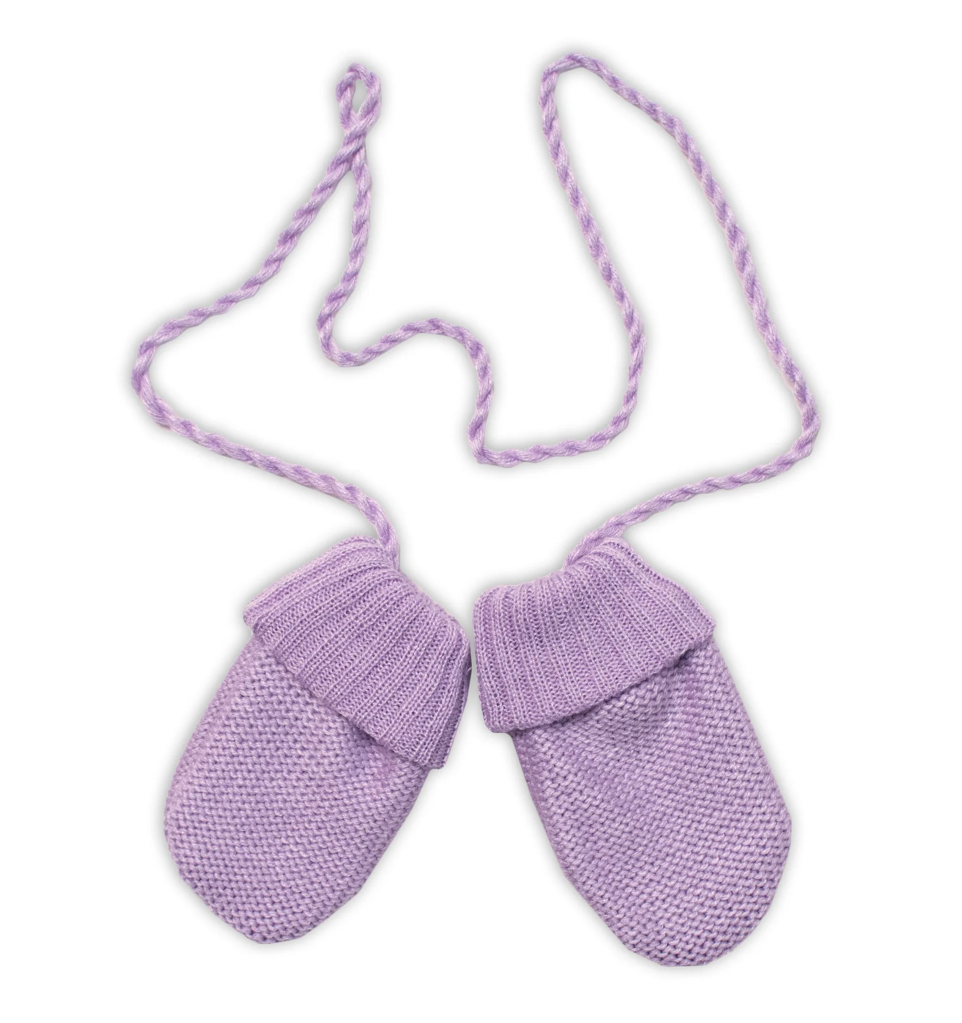 Baby Nellys Pletená čepice s šálou a rukavičky 3v1, STAR,fialová