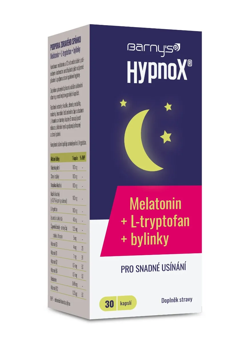 Barny´s HypnoX Melatonin + L-tryptofan 30 kapslí