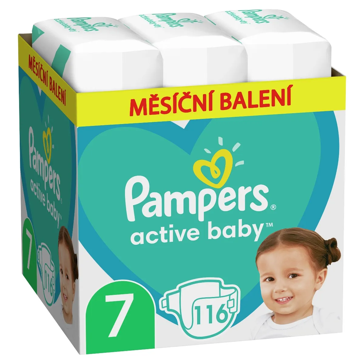 Pampers Active Baby vel. 7 Monthly Pack 15+ kg