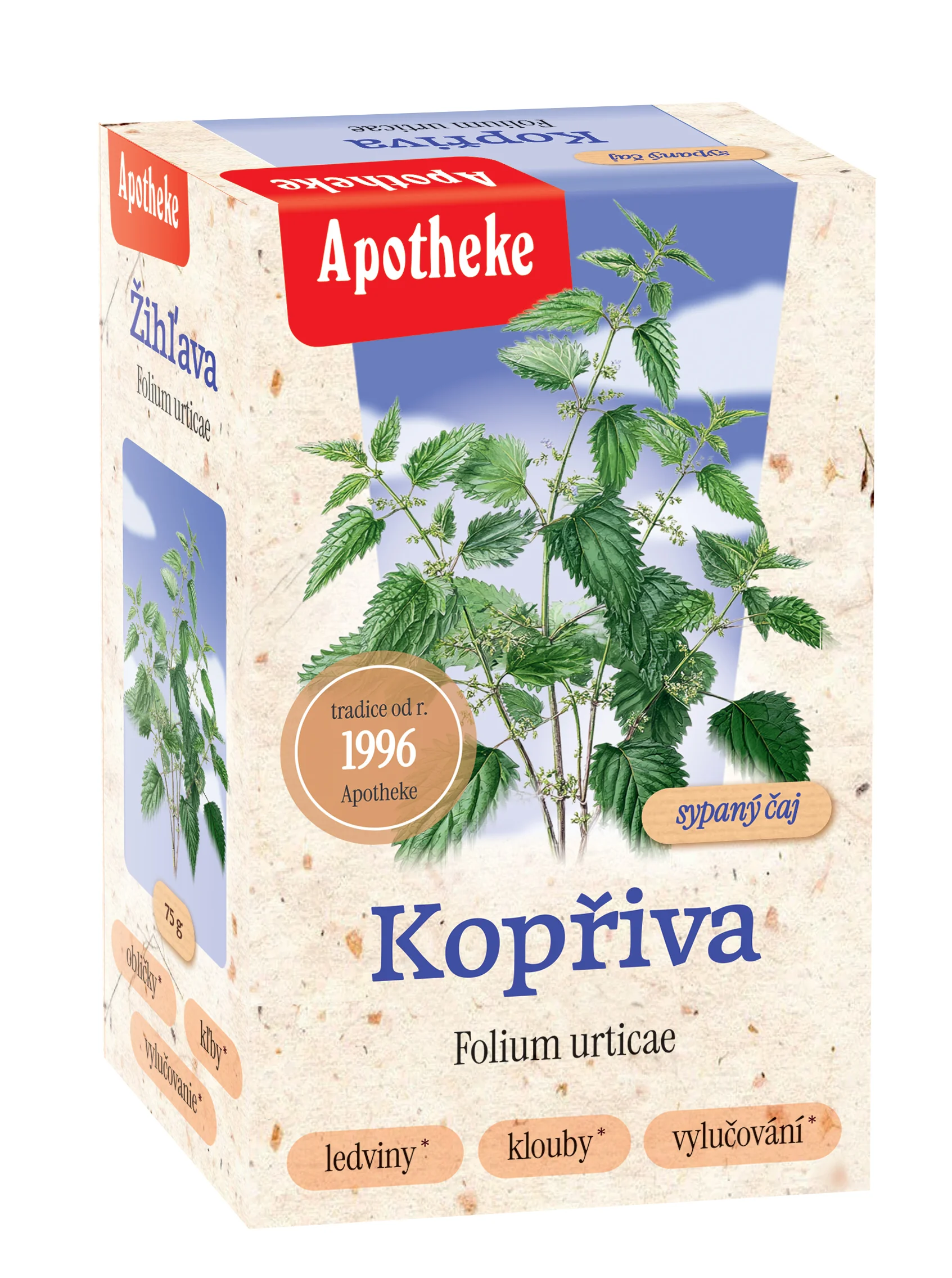 Apotheke Kopřiva dvoudomá list sypaný čaj 75 g