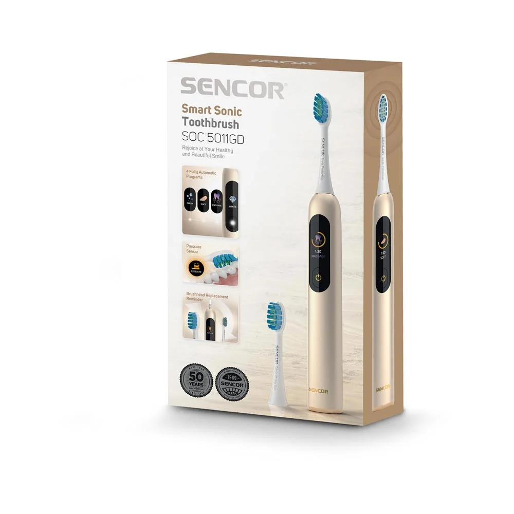 SENCOR SOC 5011GD sonický zubní kartáček