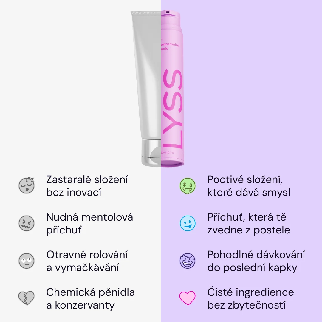 Lyss Melounová bělící zubní pasta bez fluoridu 60 ml