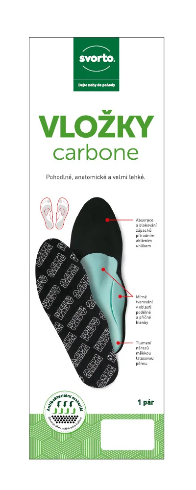 Svorto 007 Vložky carbone vel. 44 1 pár