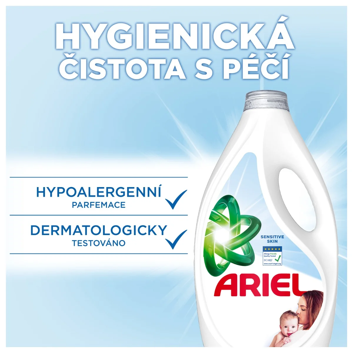 Ariel Sensitive prací gel 3,87 l 86 praní