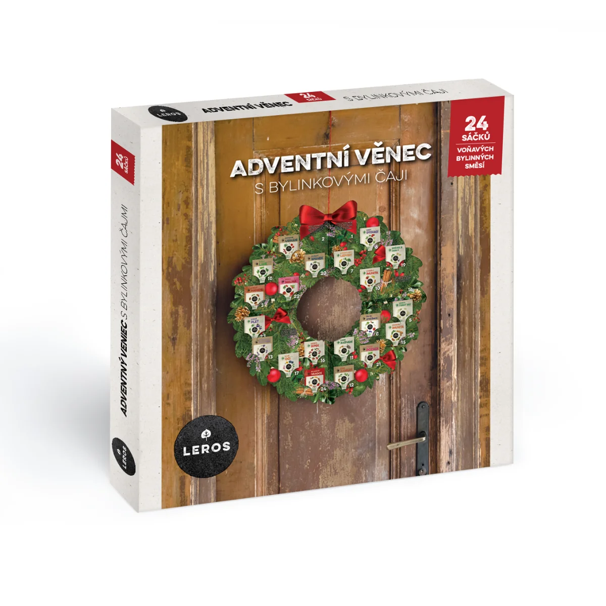Leros Adventní věnec s bylinkovými čaji 24 sáčků