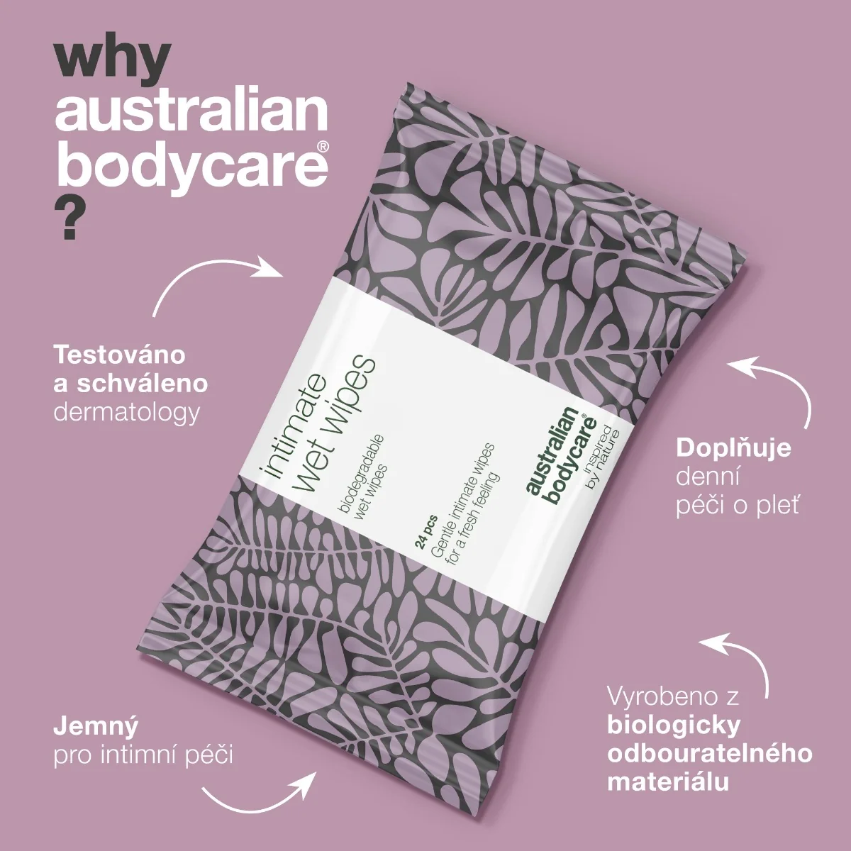 Australian Bodycare Intimate Wet Wipes 24 ks