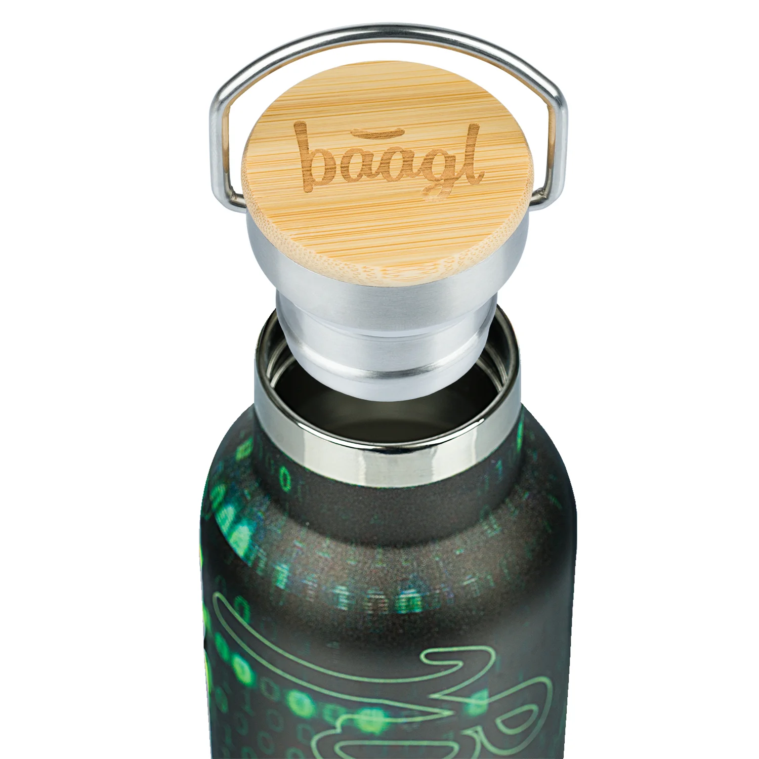 Baagl Termoláhev s bambusovým víčkem Numbers, 500 ml
