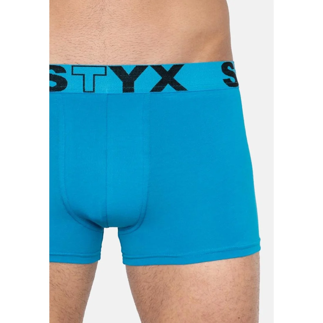 Styx Pánské boxerky sportovní guma světle modré (G969) XL