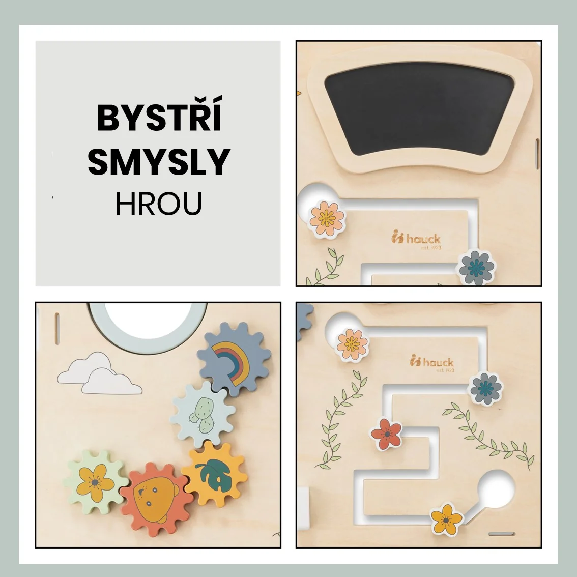 Hauck Aktivity centrum PLAY BOARD na dřevěné židličky Alpha+/Beta+/Arketa