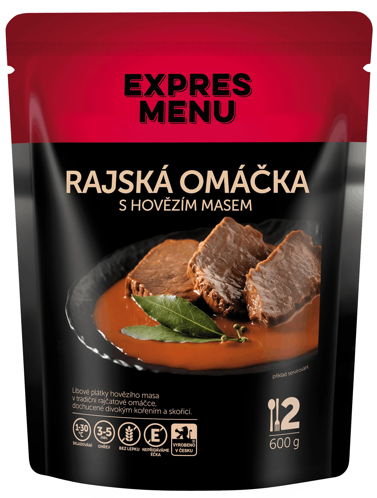 EXPRES MENU Rajská omáčka s hovězím 600 g (2 porce)