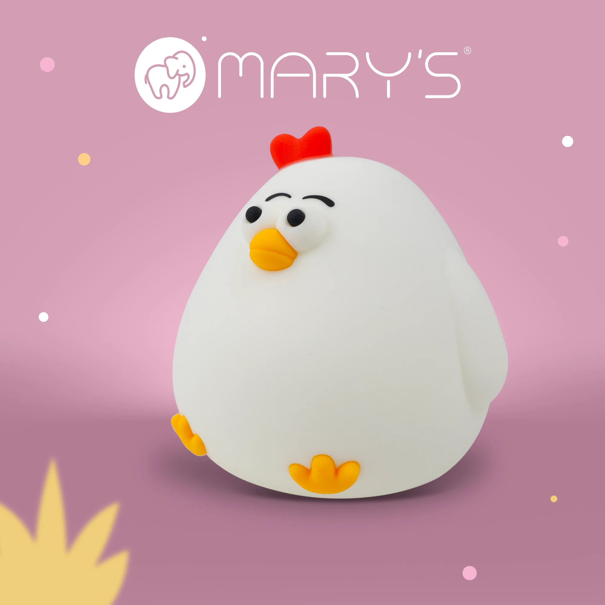 MARY’S LED silikonová noční lampička - slepička