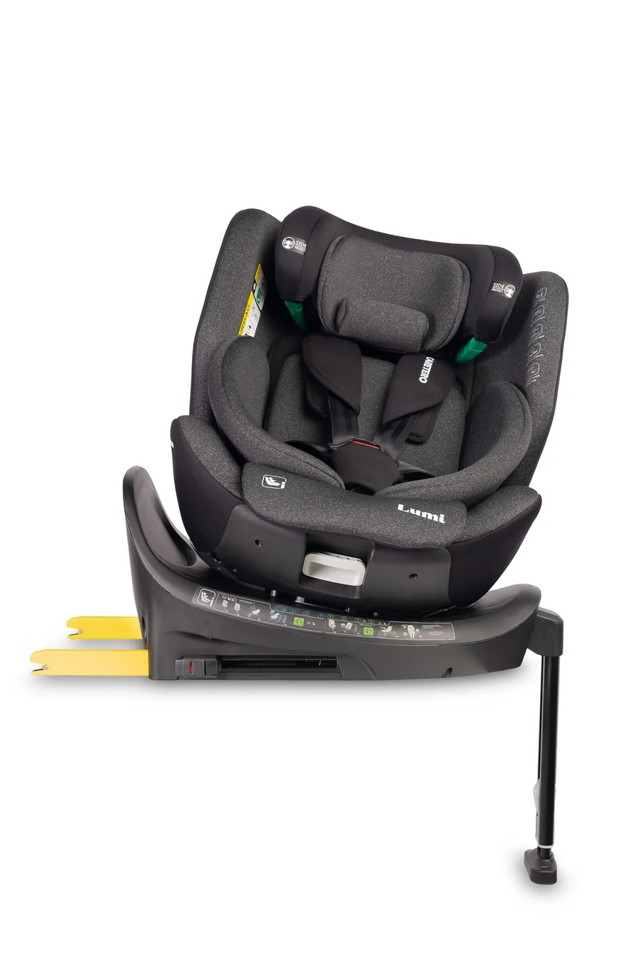 Caretero Autosedačka Lumi i-Size 40–150 cm, Isofix,  360°, růstová,  tm. šedá