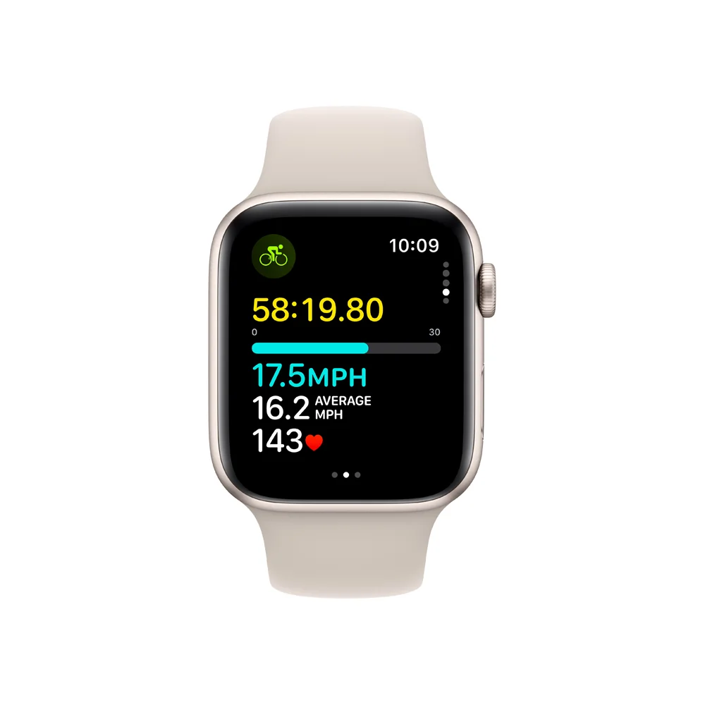 Apple Watch SE Cellular 44 mm sport band M/L smart hodinky Starlight