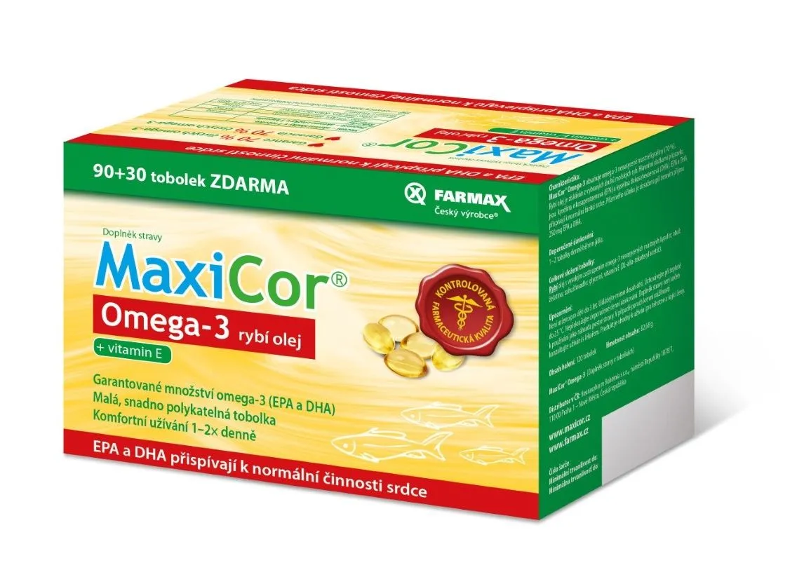 MaxiCor Omega-3 90+30 tobolek