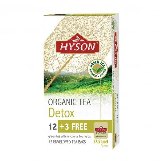 HYSON organický čaj DETOX porcovaný čaj 15x1,5 g