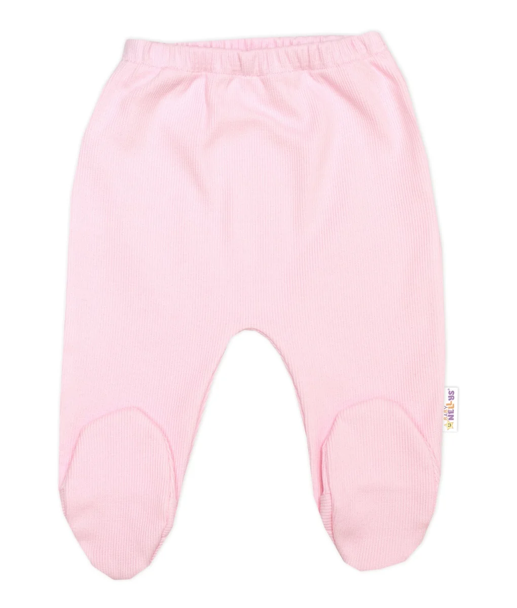Baby Nellys Žebrovaná sada, Star 5D, body, polodupačky, kabátek, čepička, rukavice, vel. 62