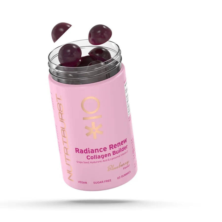 Nutriburst Premium Radiance Renew gummies s vitamíny a kolagenem 60 ks borůvka