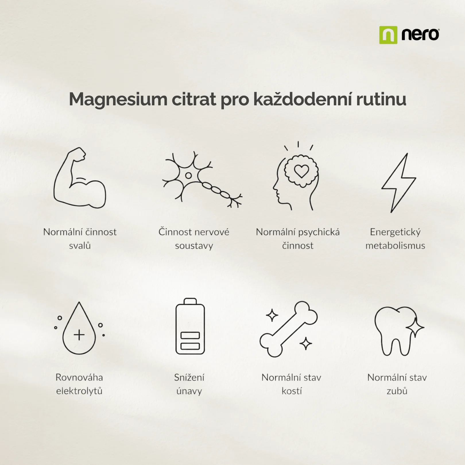 NERO Magnesium Citrat 360 kapslí