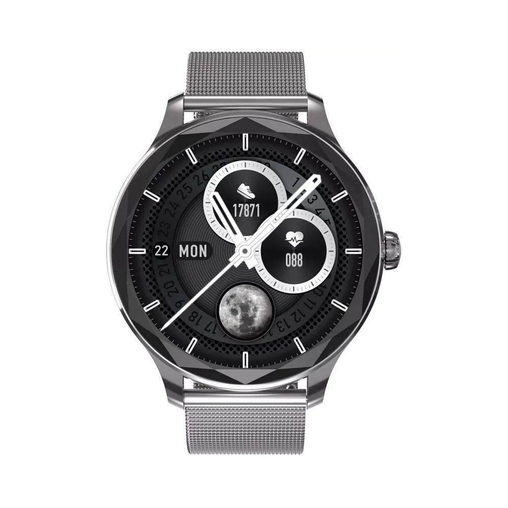 Garett Smartwatch chytré hodinky Viva silver steel